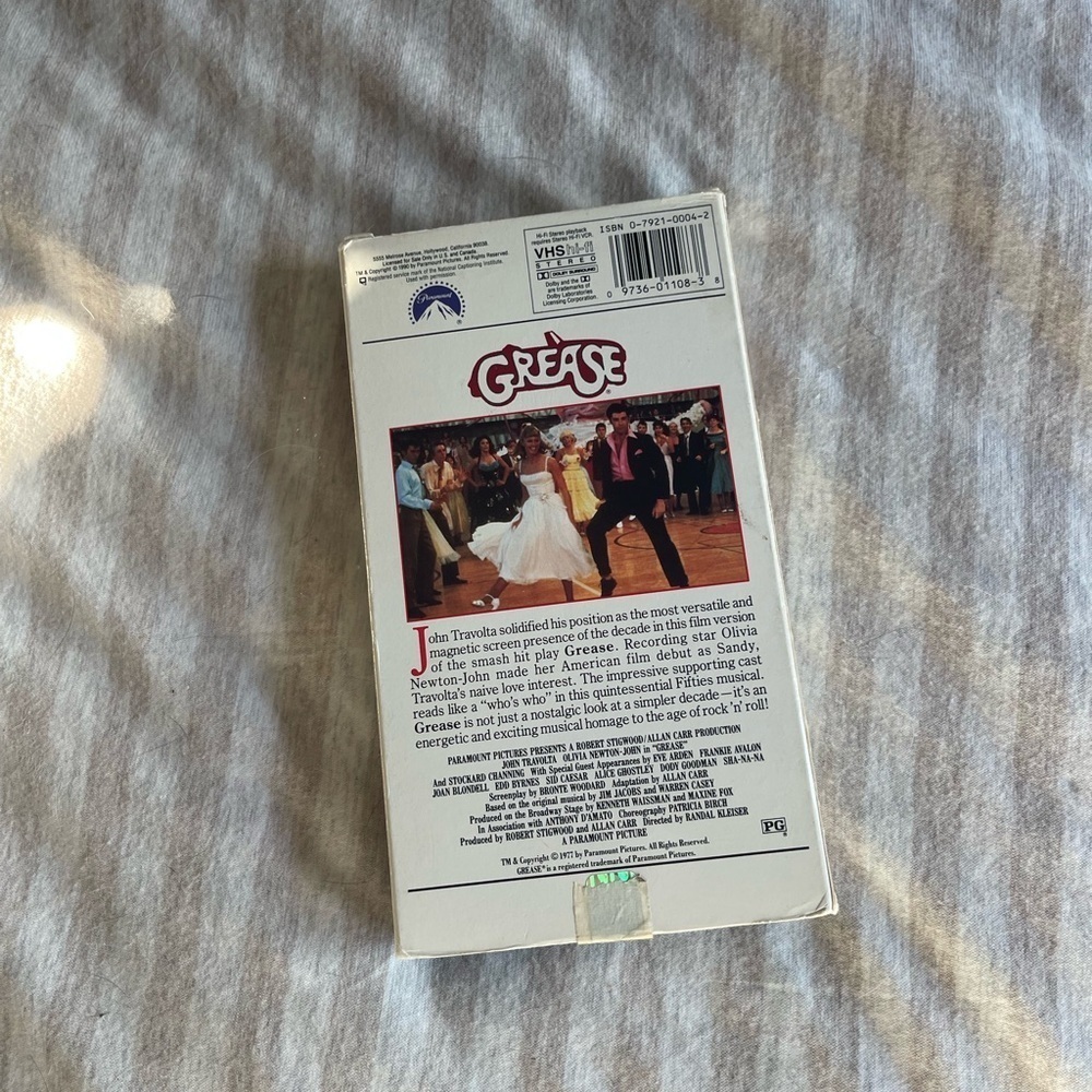 Grease VHS Tape with Iconic Cover Art - Picture 3 of 5